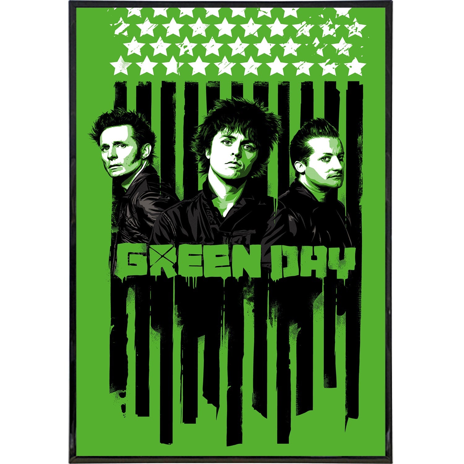 Green Day Poster Print | Punk Rock Music Wall Art – The Original