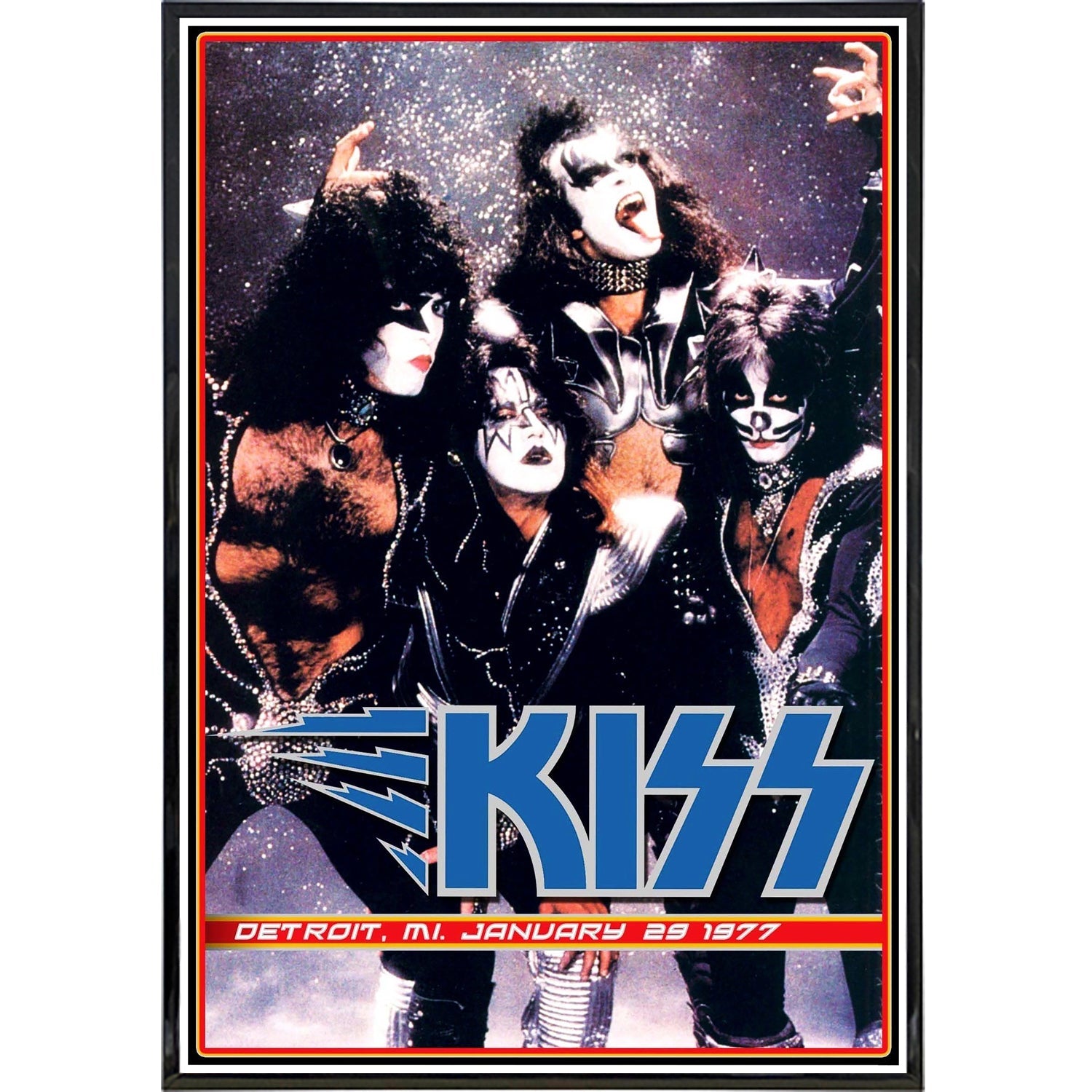 KISS 1977 Show Poster | 11x17 Hard Rock Concert Art Print – The
