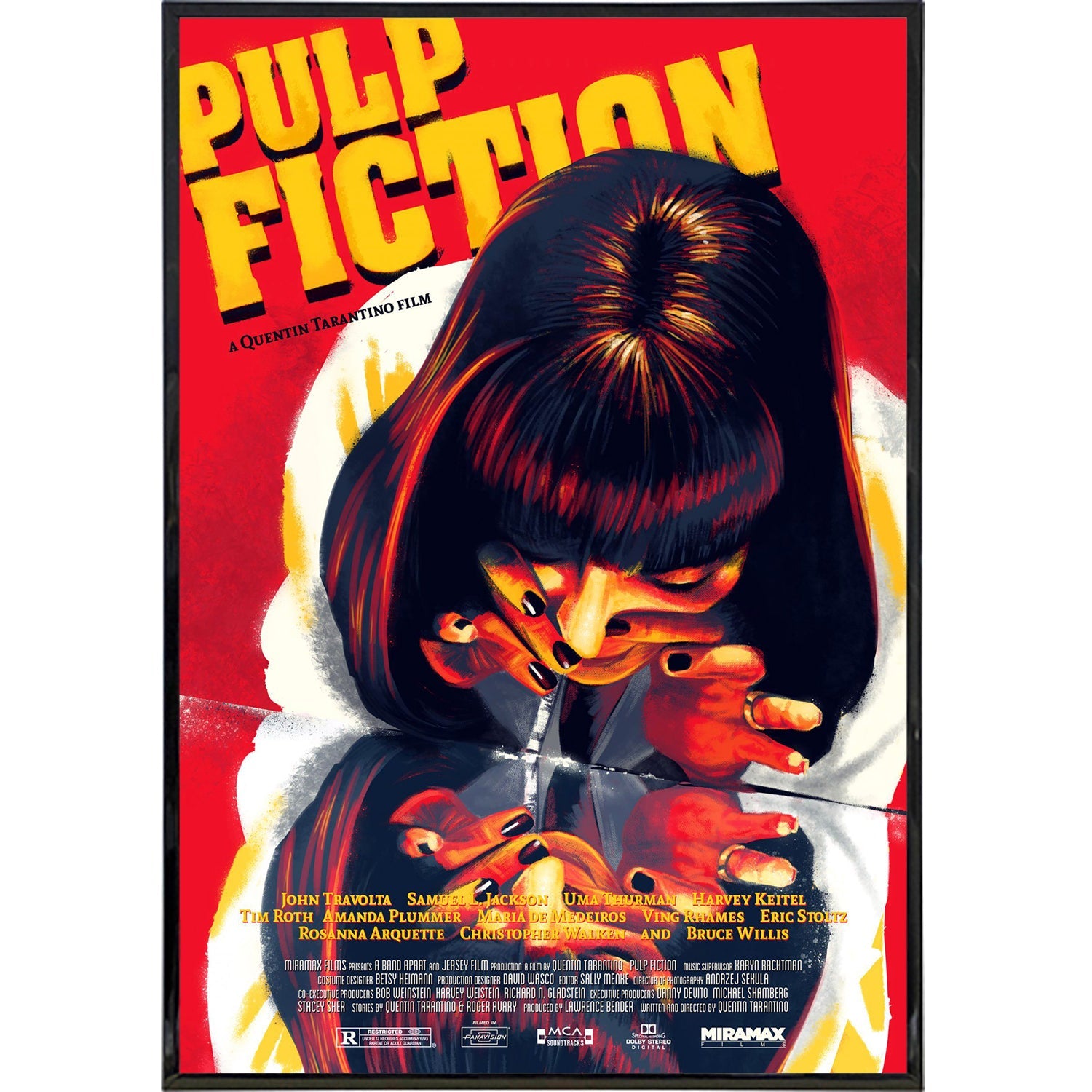 Pulp Fiction ポスター Pulp Fiction Film Poster | 11x17 Mia Wallace Wall Art OU – The