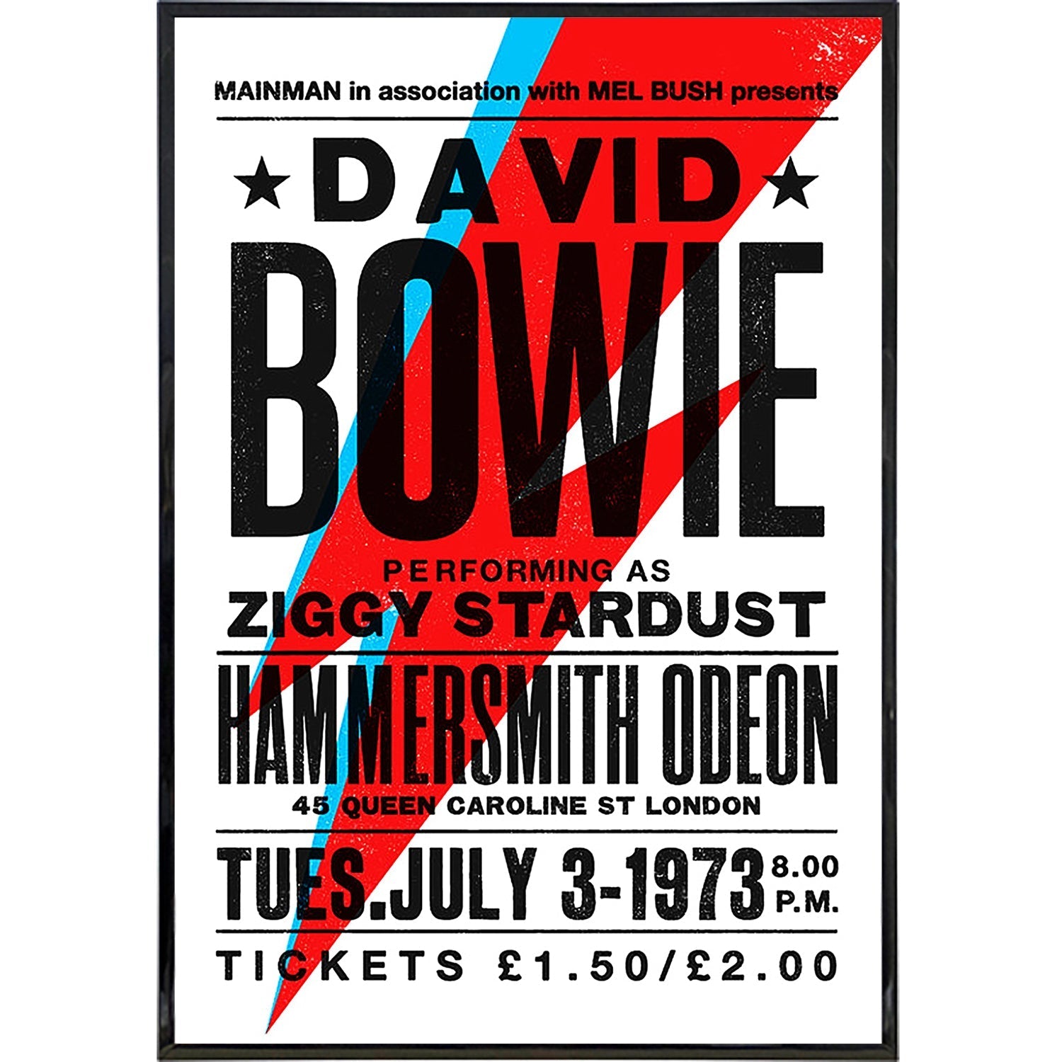 David Bowie 1973 Show Poster Print – The Original Underground