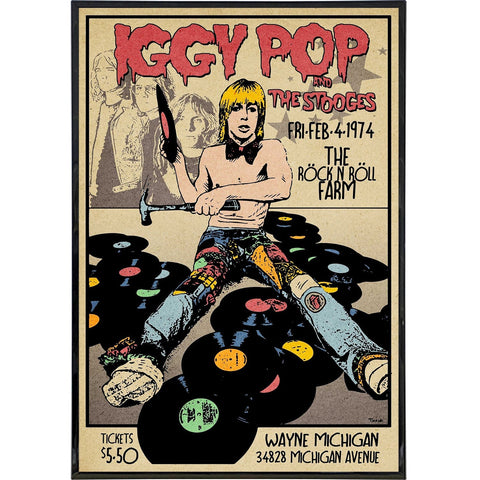 Iggy Pop and the Stooges 1974 Poster Print - The Original Underground