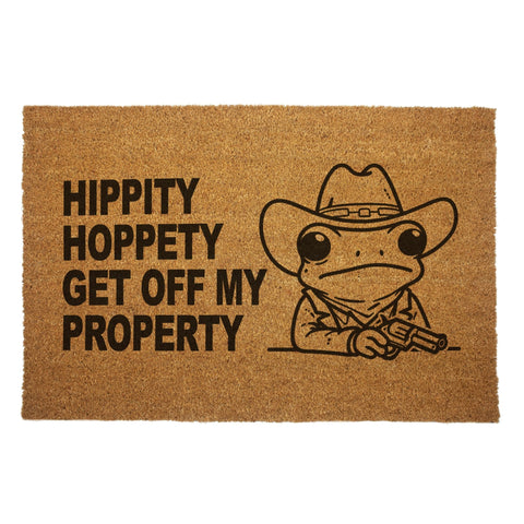 Hippity Hoppety Get Off My Property Door Mat - The Original Underground