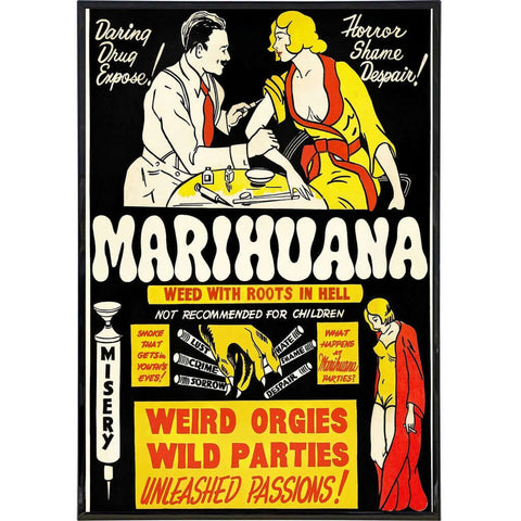 Marijuana "Roots In Hell" Film Poster Print - The Original Underground