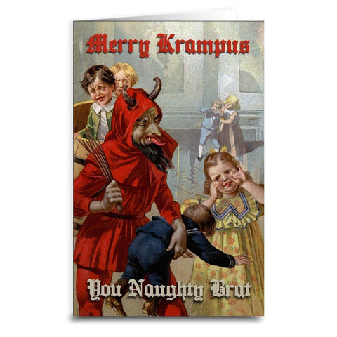 Merry Krampus You Naughty Brat Card - The Original Underground