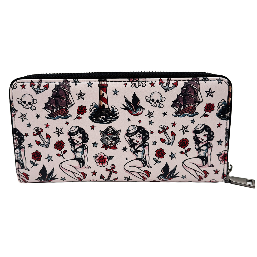 Pirate Cats and Sailor Things Clutch Handbag - The Original Underground