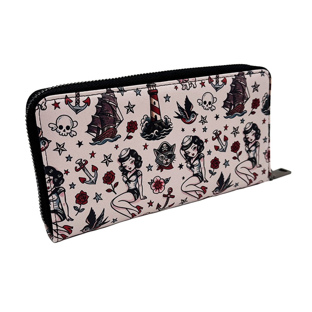 Pirate Cats and Sailor Things Clutch Handbag - The Original Underground