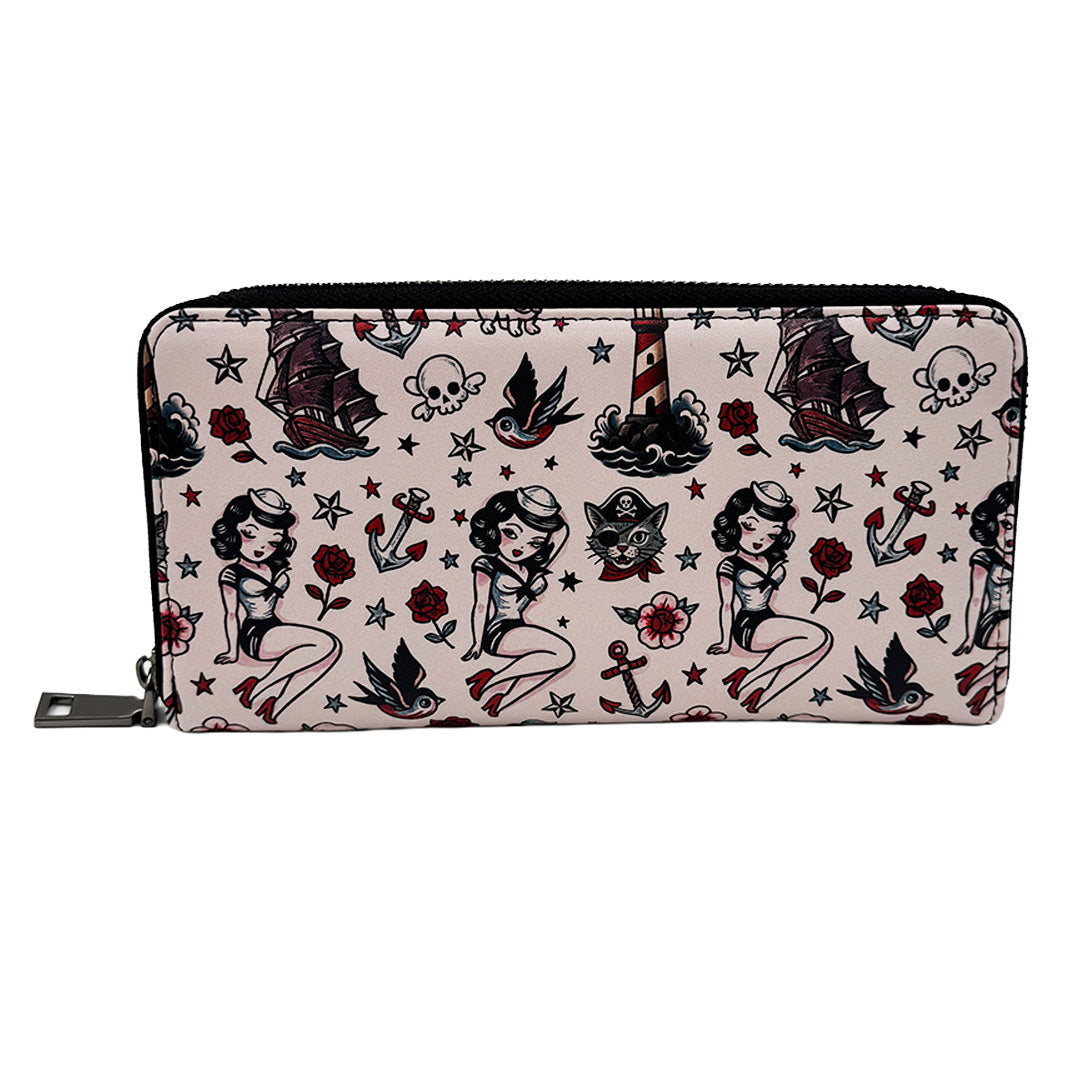 Pirate Cats and Sailor Things Clutch Handbag - The Original Underground