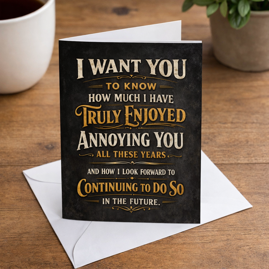 How Much I Truly Enjoy Annoying You Card - The Original Underground