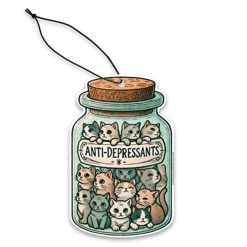 Anti-depressant Cats Air Freshener - The Original Underground / theoriginalunderground.com