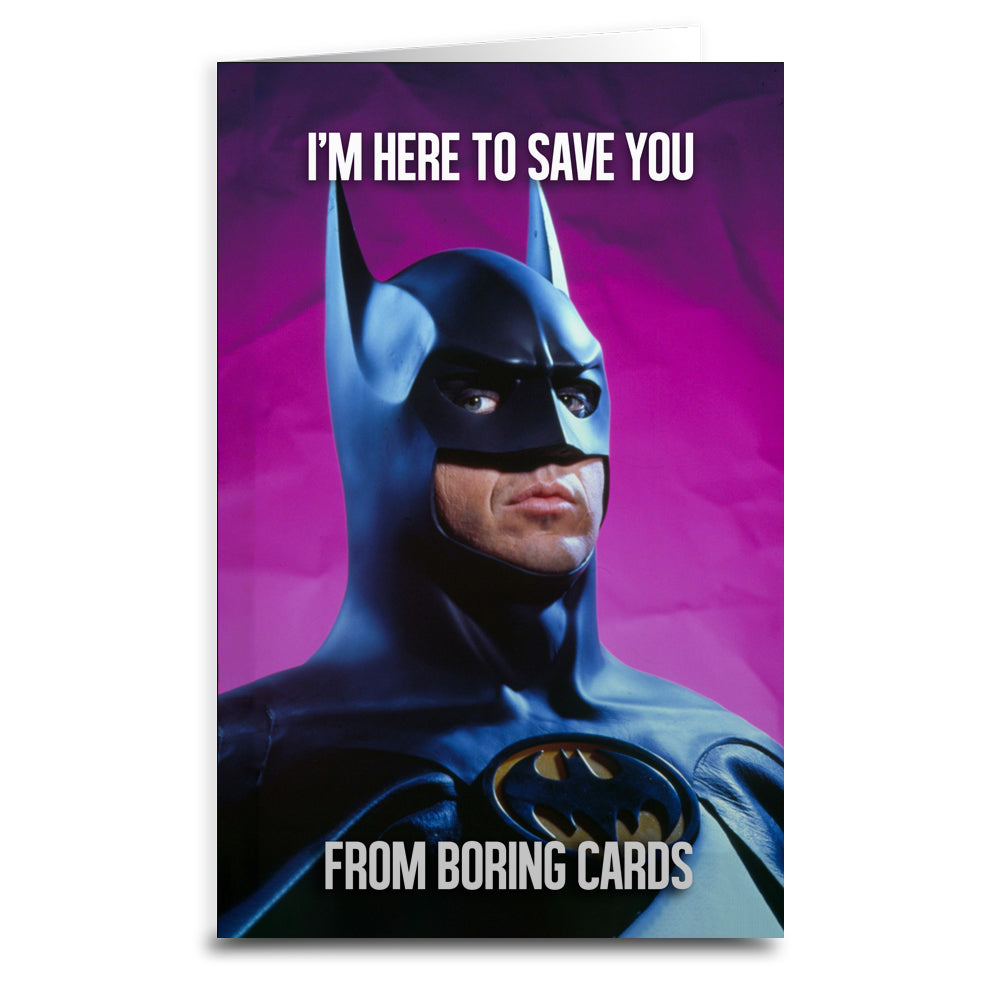Batman "Here to Save You" Greeting Card - Shady Front