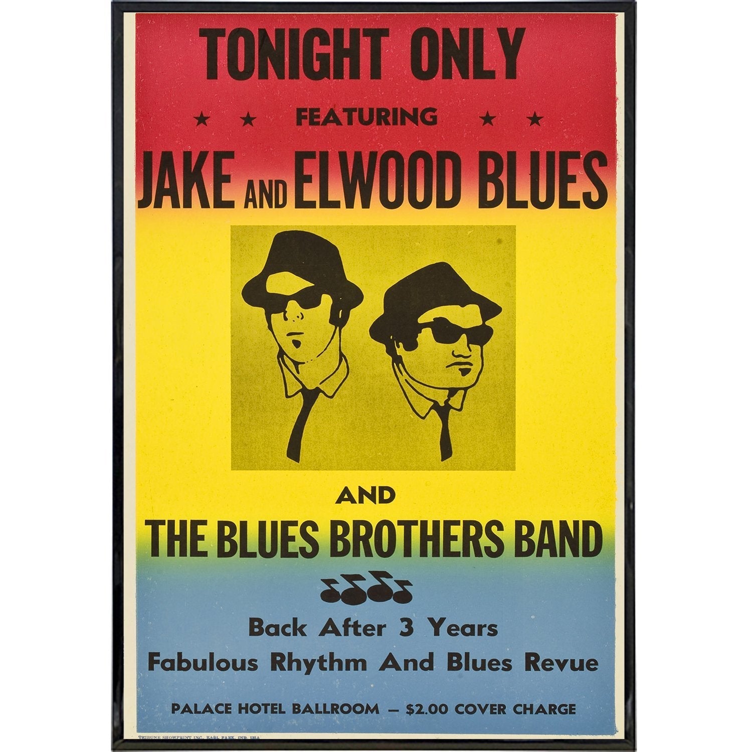 Blues Brothers Playbill Poster Print 