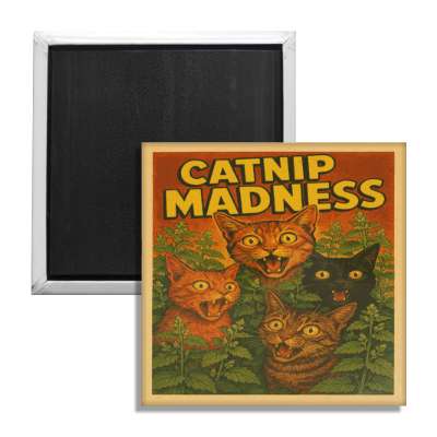 Catnip Madness Fridge Magnet - The Original Underground / theoriginalunderground.com