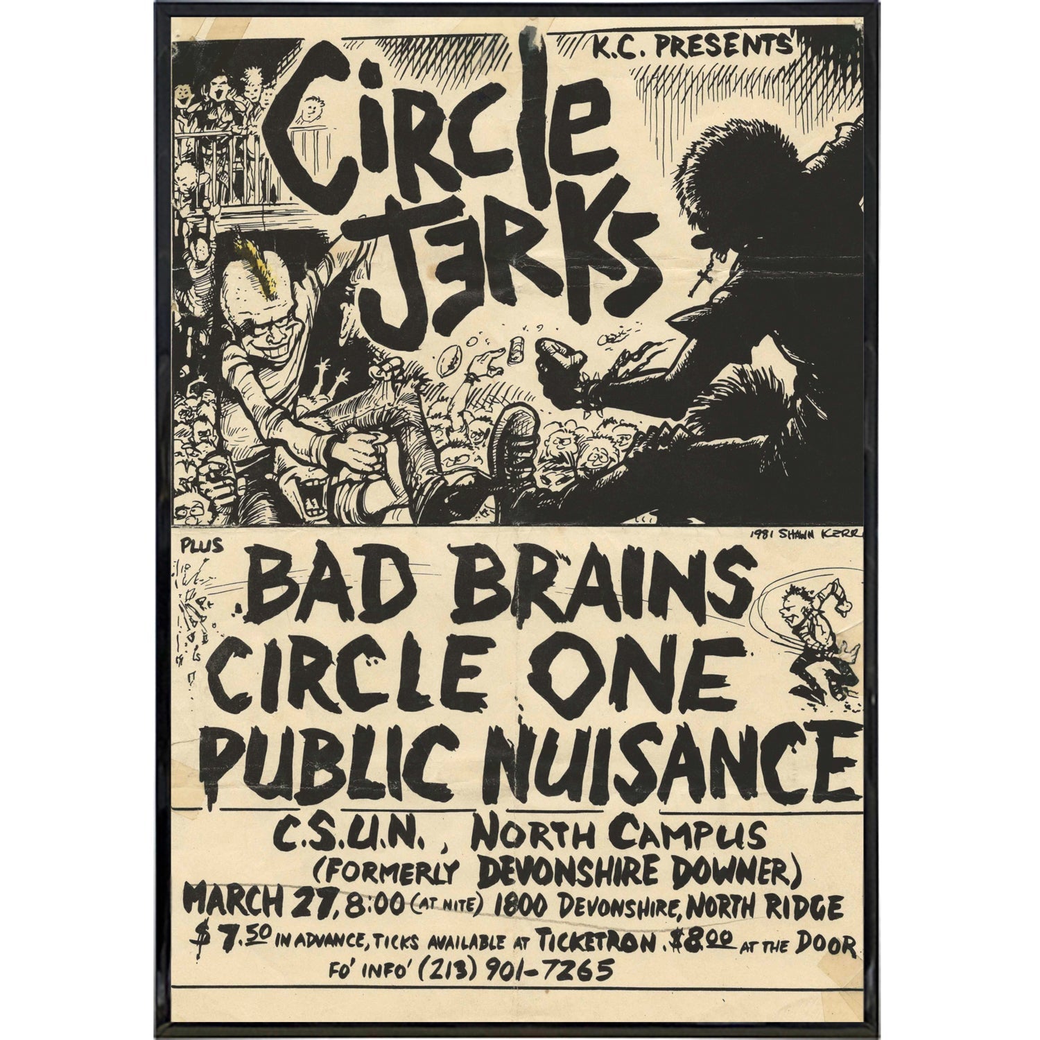 Circle Jerks 1981 Show Poster Print – The Original Underground