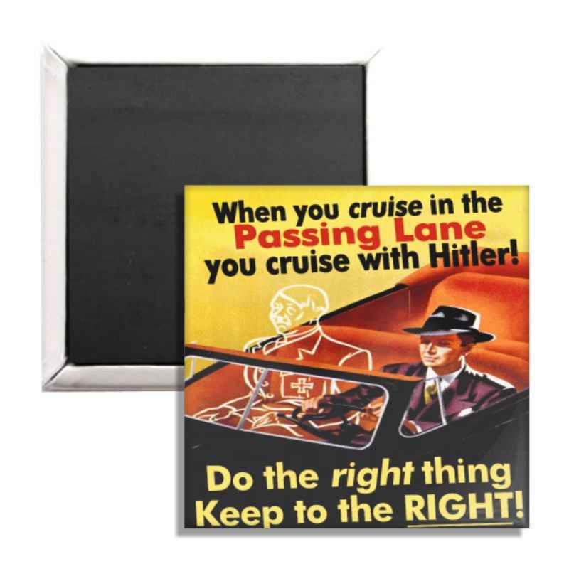 Keep Right Pass Left Fridge Magnet - The Original Underground