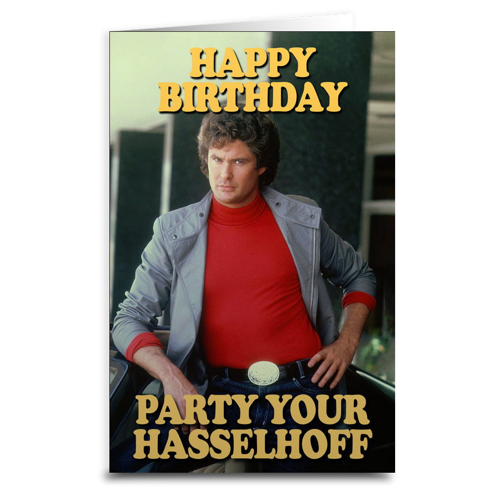 David Hasselhoff Birthday Greeting Card - Shady Front