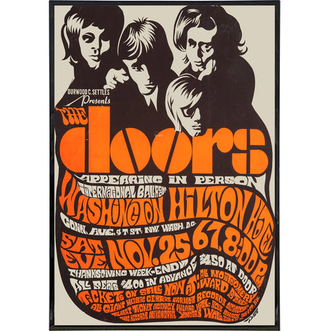 The Doors at Hilton 1967 Show Poster Print - The Original Underground / theoriginalunderground.com