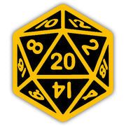 20 Sided Die Sticker - Shady Front