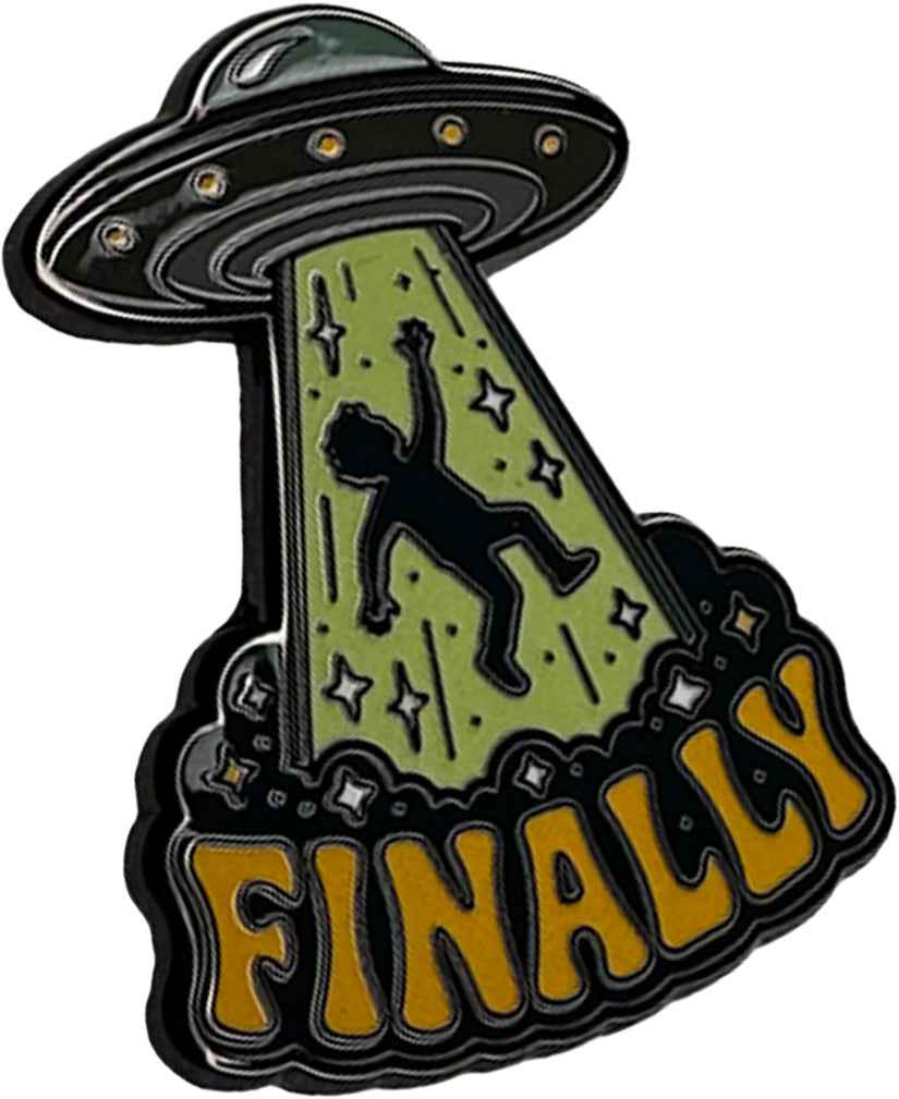 Finally Leaving Enamel Pin