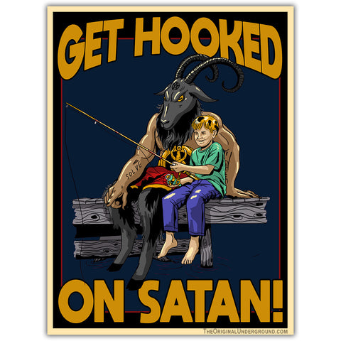 Get Hooked On Satan Sticker - The Original Underground / theoriginalunderground.com