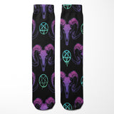 Goat Skulls and Pentacles Socks