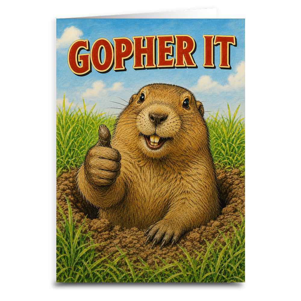 Gopher It Greeting Card - The Original Underground