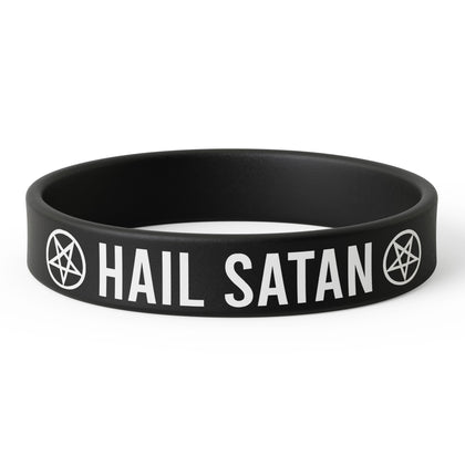 Hail Satan Silicone Wristband - Shady Front