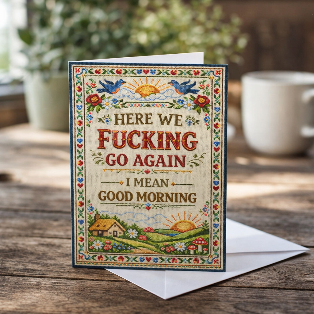 Wholesale ​Here We F - king Go Again Card - Shady Front