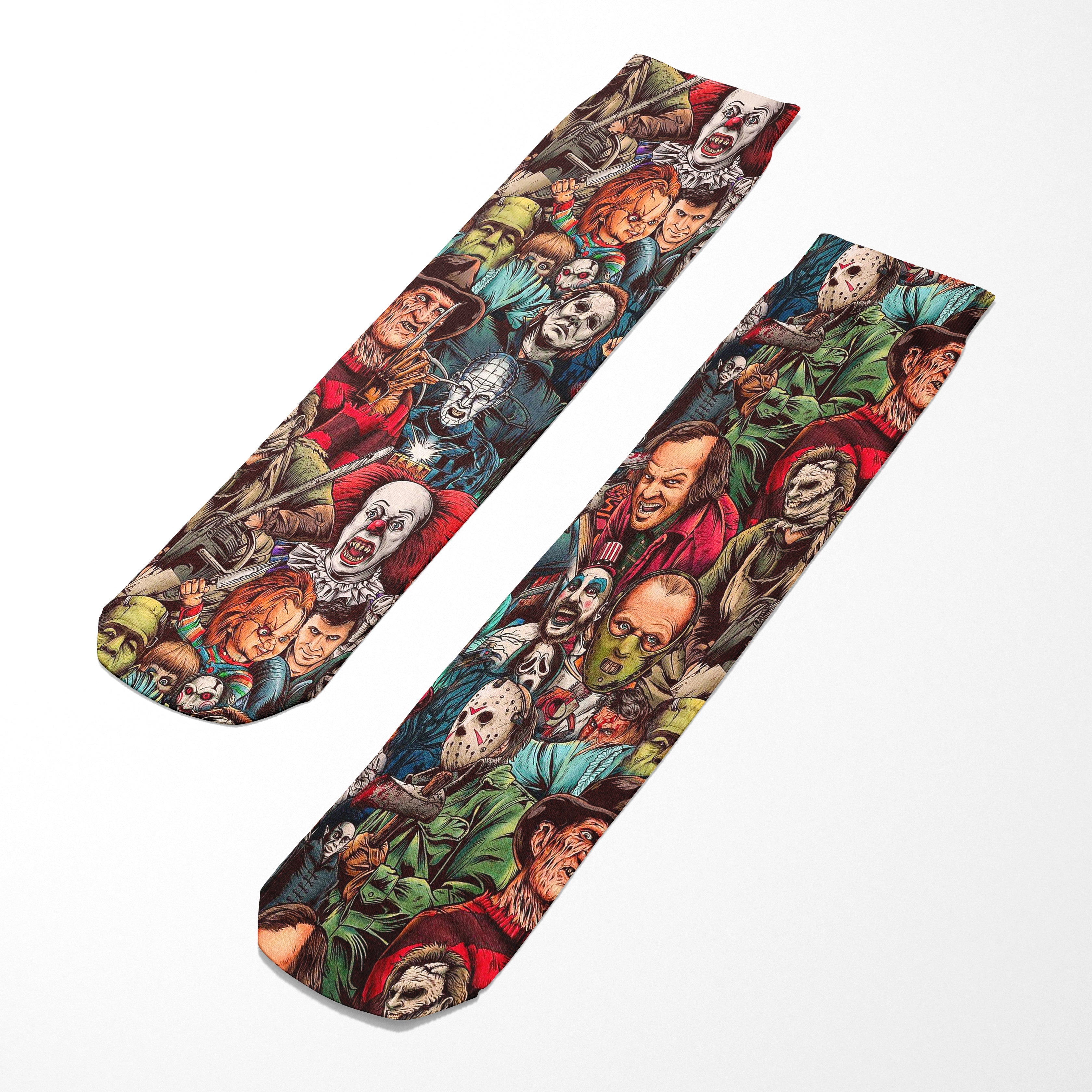 Horror Collage Socks - Shady Front