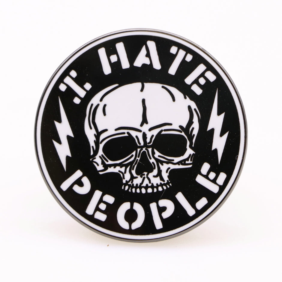 I Hate People Enamel Pin - Shady Front