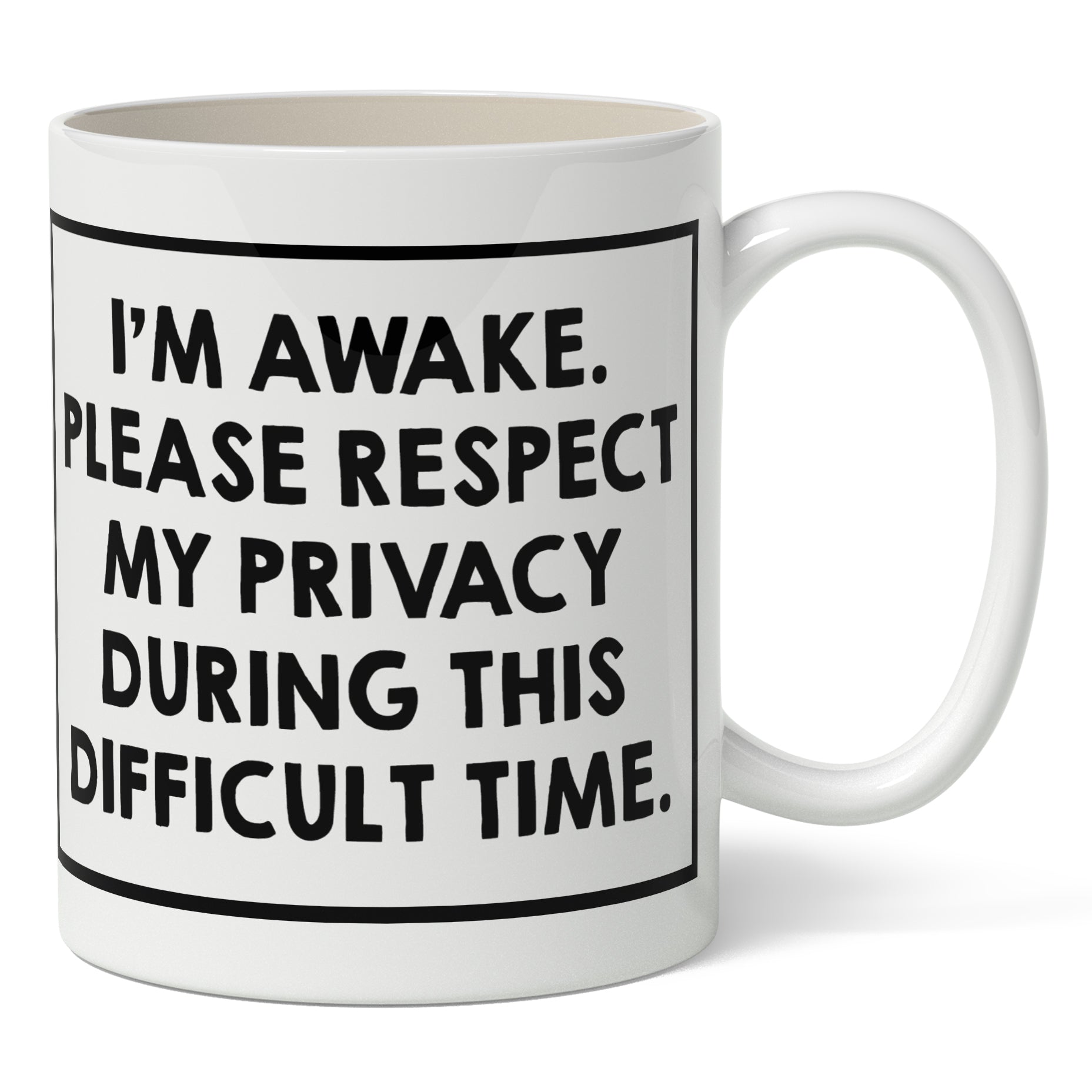 Respect My Privacy Mug | Sarcastic Morning Coffee Cup – The