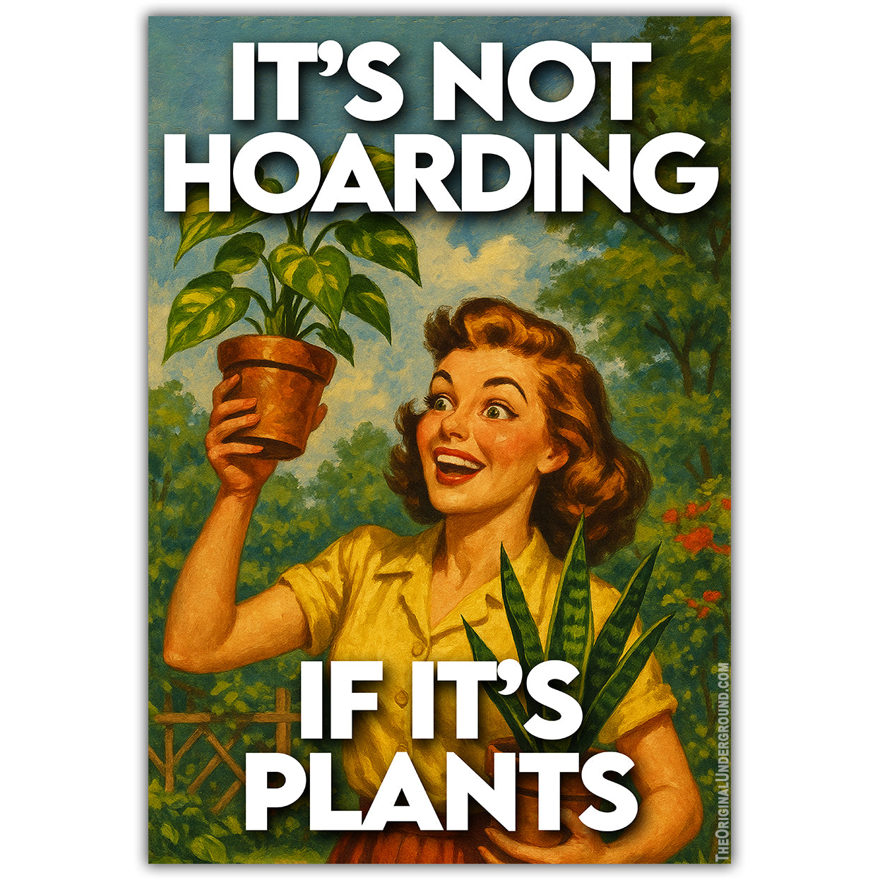 It's Not Hoarding If It's Plants Sticker - Shady Front
