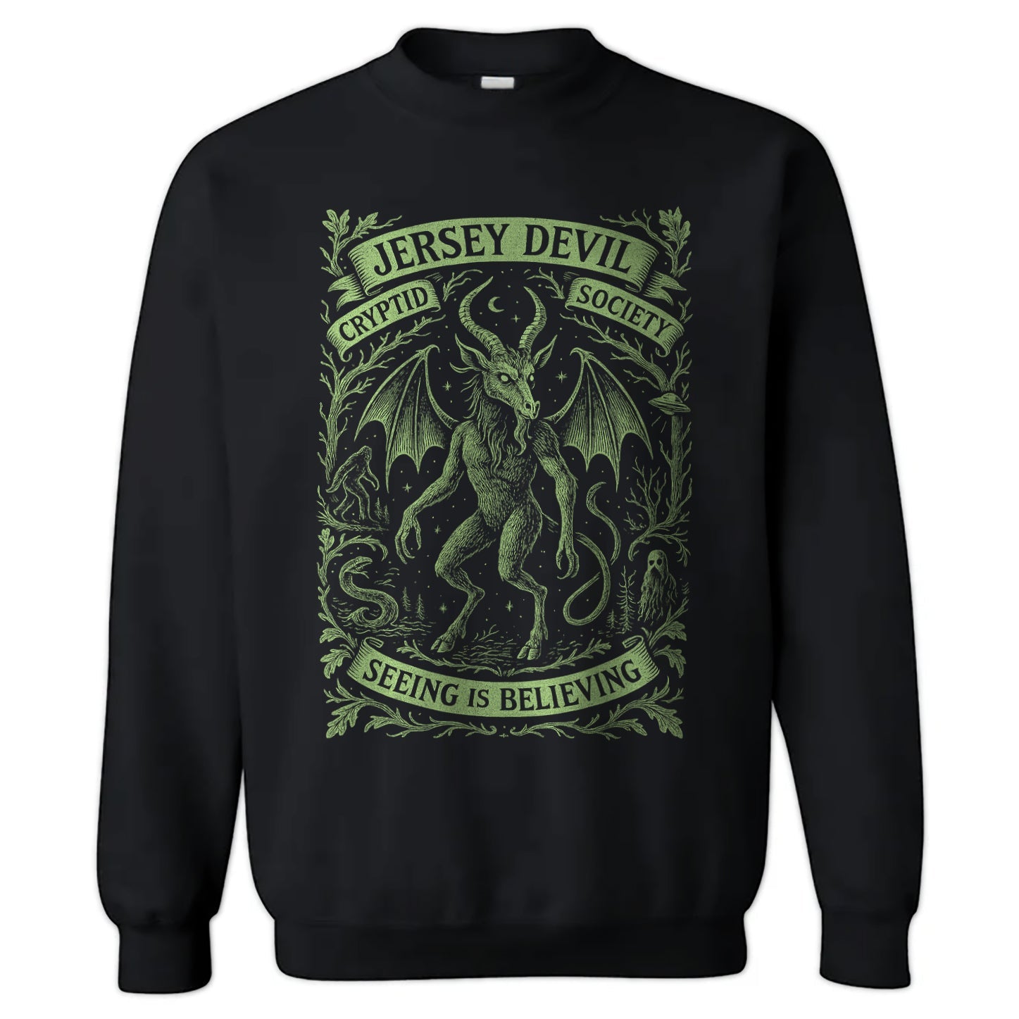 Jersey Devil Cryptid Society Crewneck Sweatshirt - The Original Underground