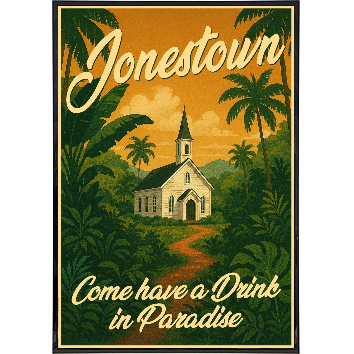 Jonestown Travel Poster Print – The Original Underground