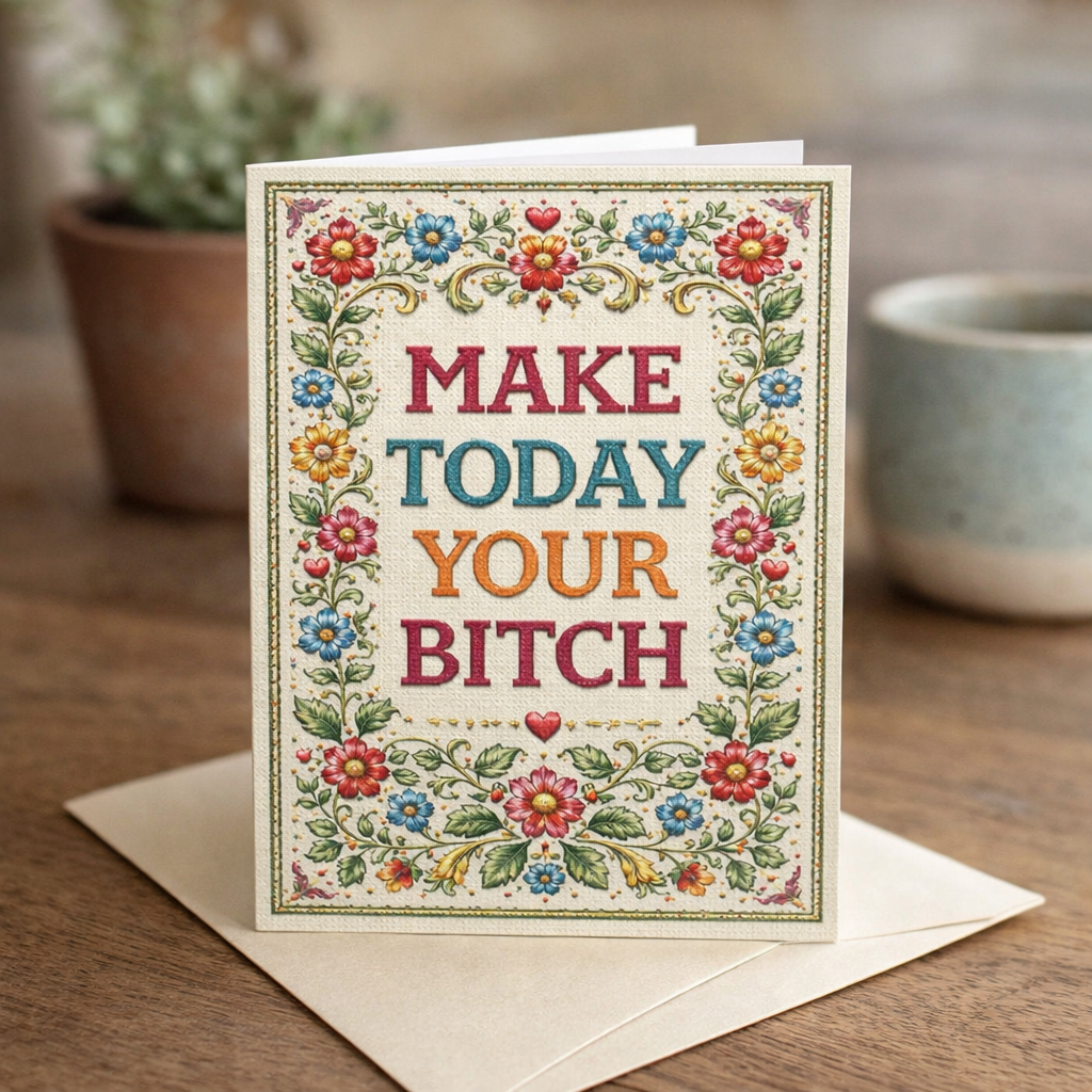 Wholesale ​Make Today Your B - ch Card - Shady Front