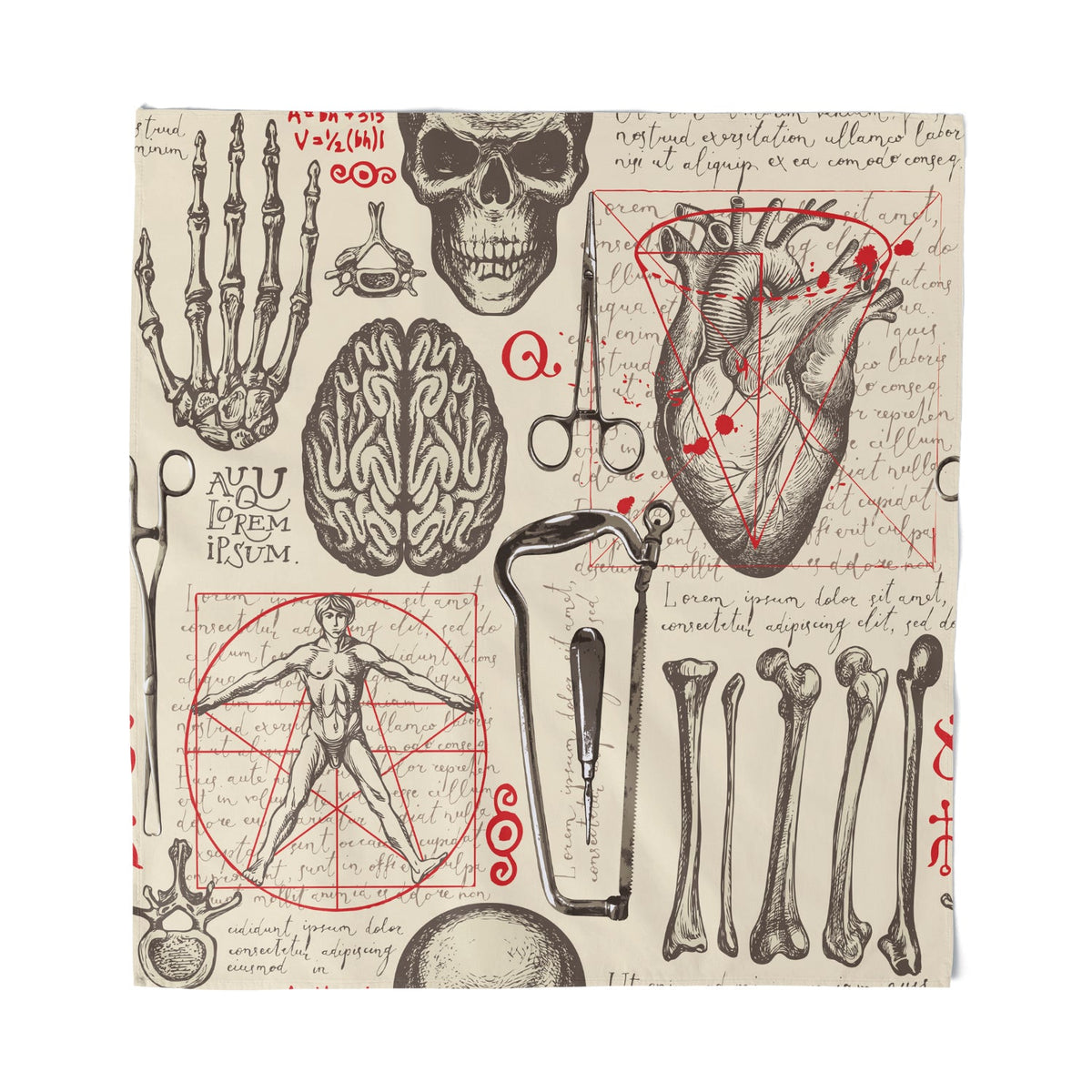 Gothic Injuries Medical Morbidity Bandana | Gothic Anatomical Gear β The Original ...