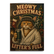 Meowy Christmas Litters Full Christmas Card - The Original Underground