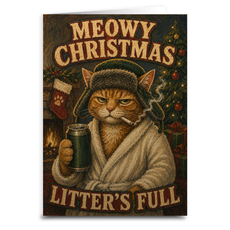Meowy Christmas Litters Full Christmas Card