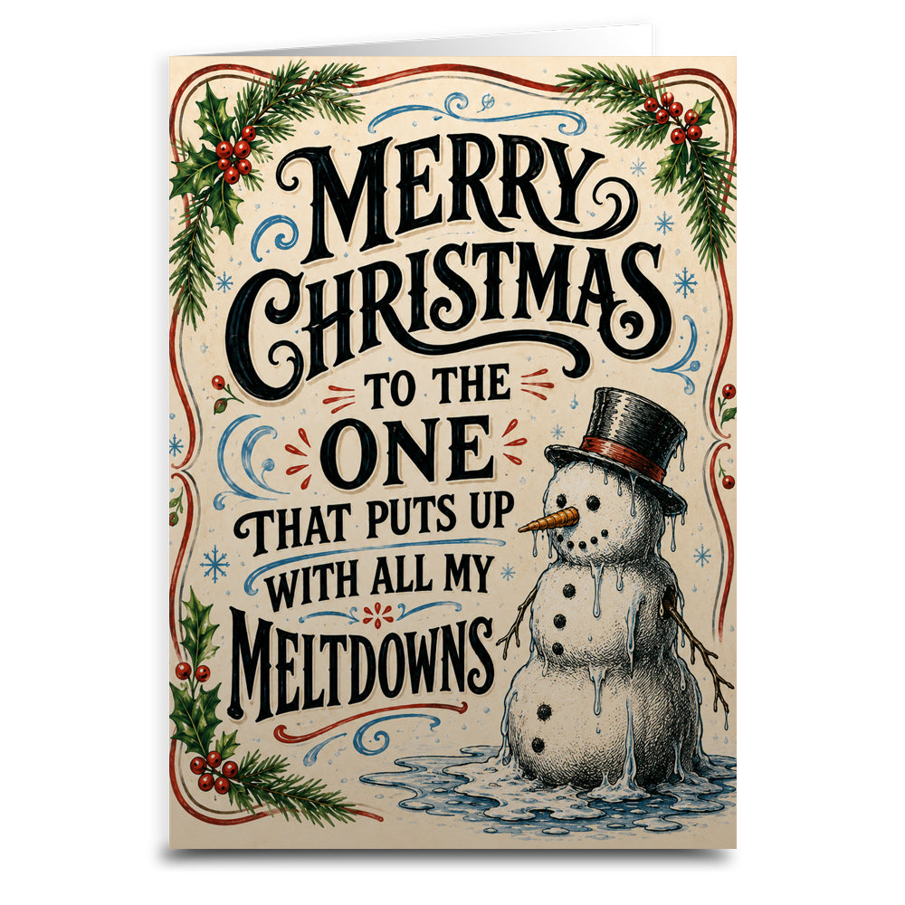 Funny Meltdown Romance Christmas Card - The Original Underground