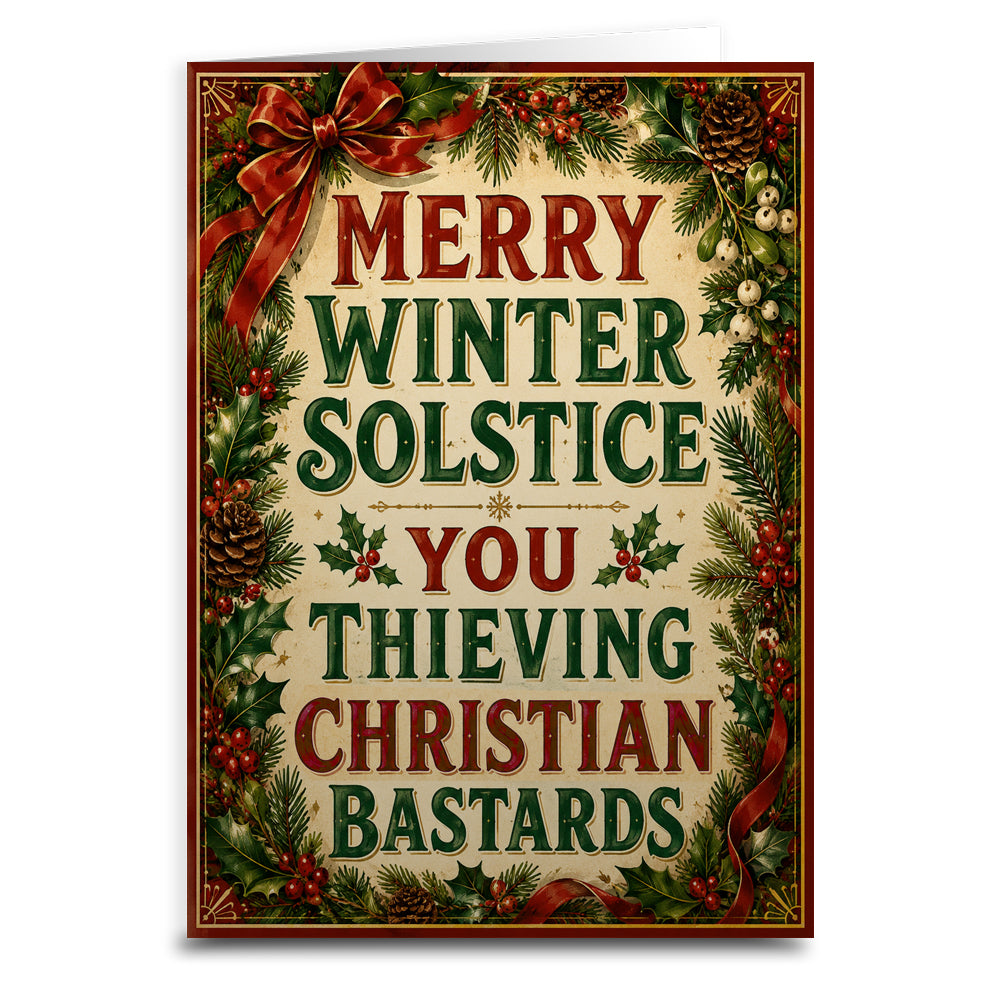 Merry Winter Solstice Greeting Card - The Original Underground