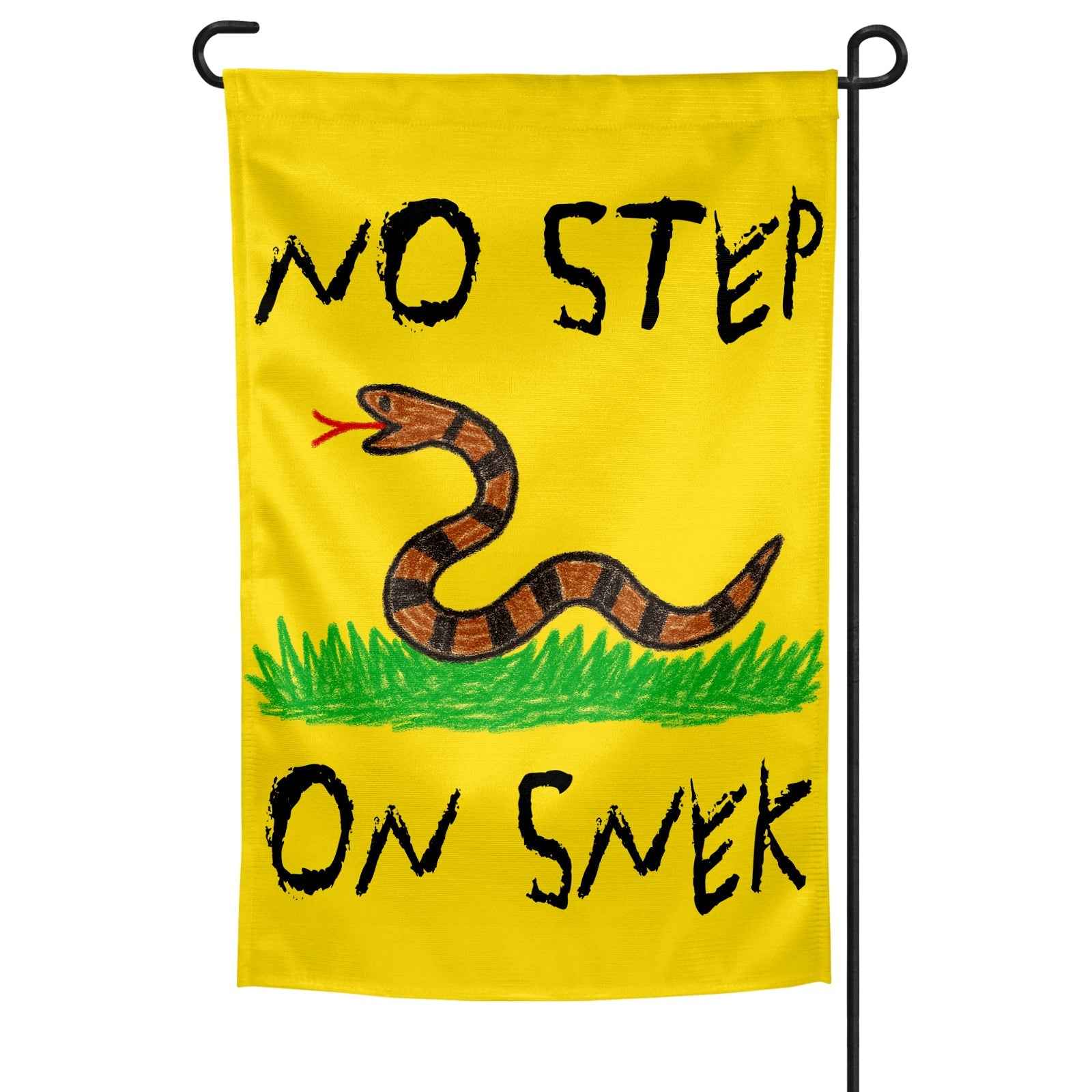 No Step On Snek Garden Flag