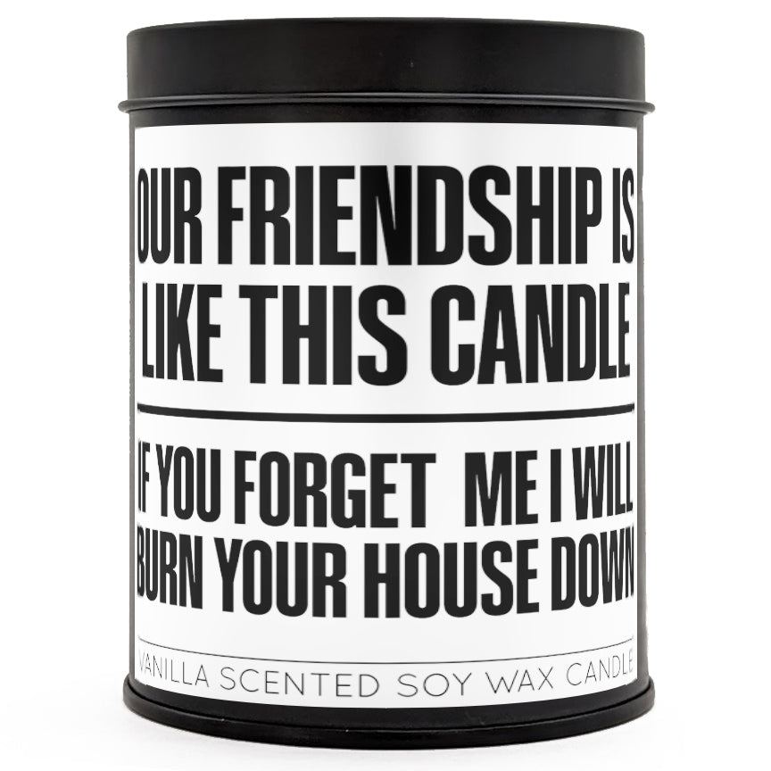 Our Friendship is Like This Candle Scented Candle - Shady Front