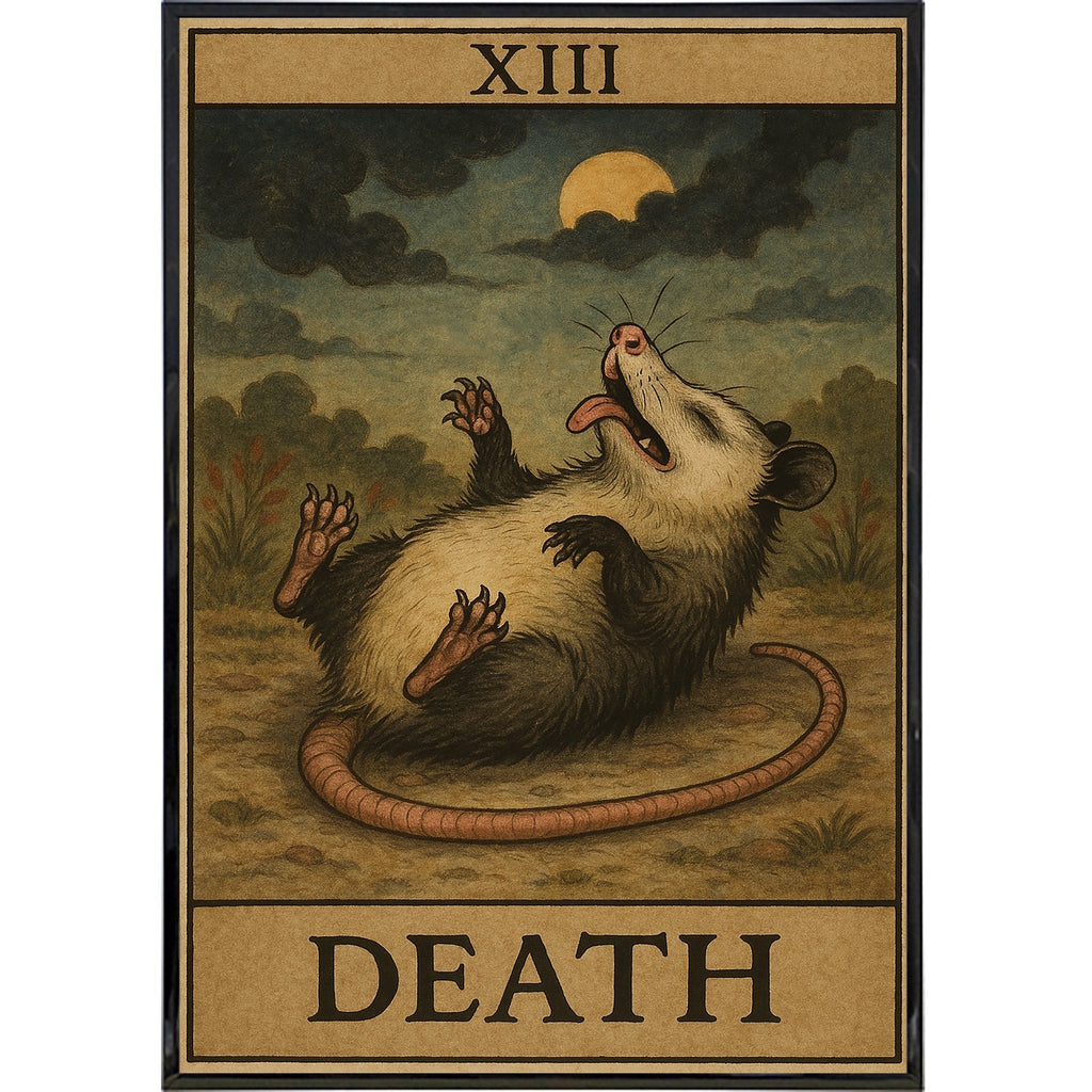 mtg possum card Possum Playing Death Tarot Original Poster Print – The Original Underground
