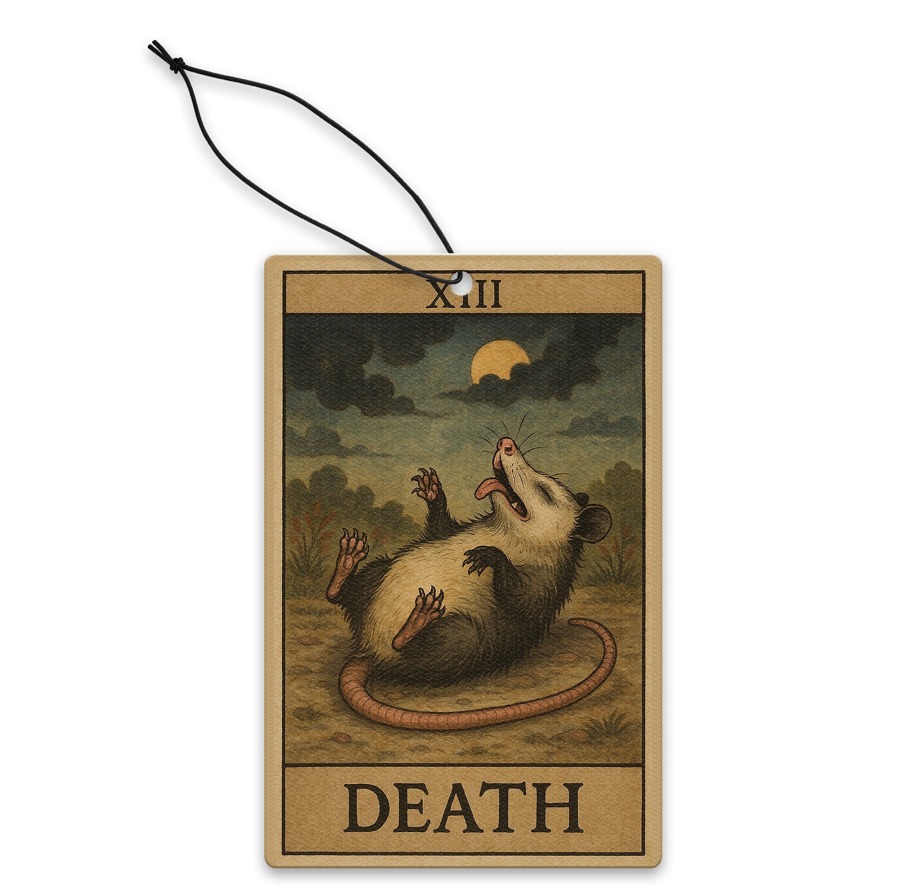 Possum Playing Death Tarot Air Freshener - The Original Underground