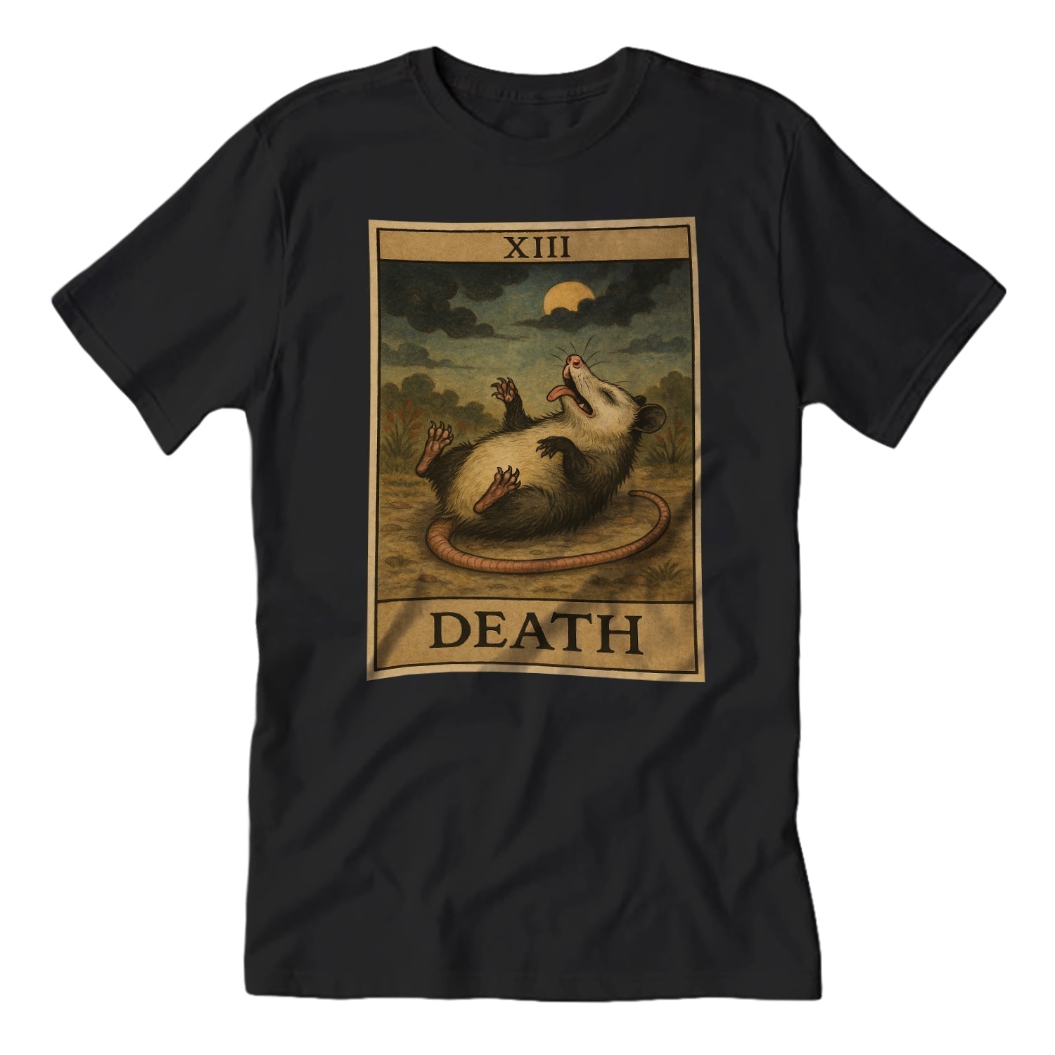 Possum Playing Death Tarot T-Shirt - Shady Front