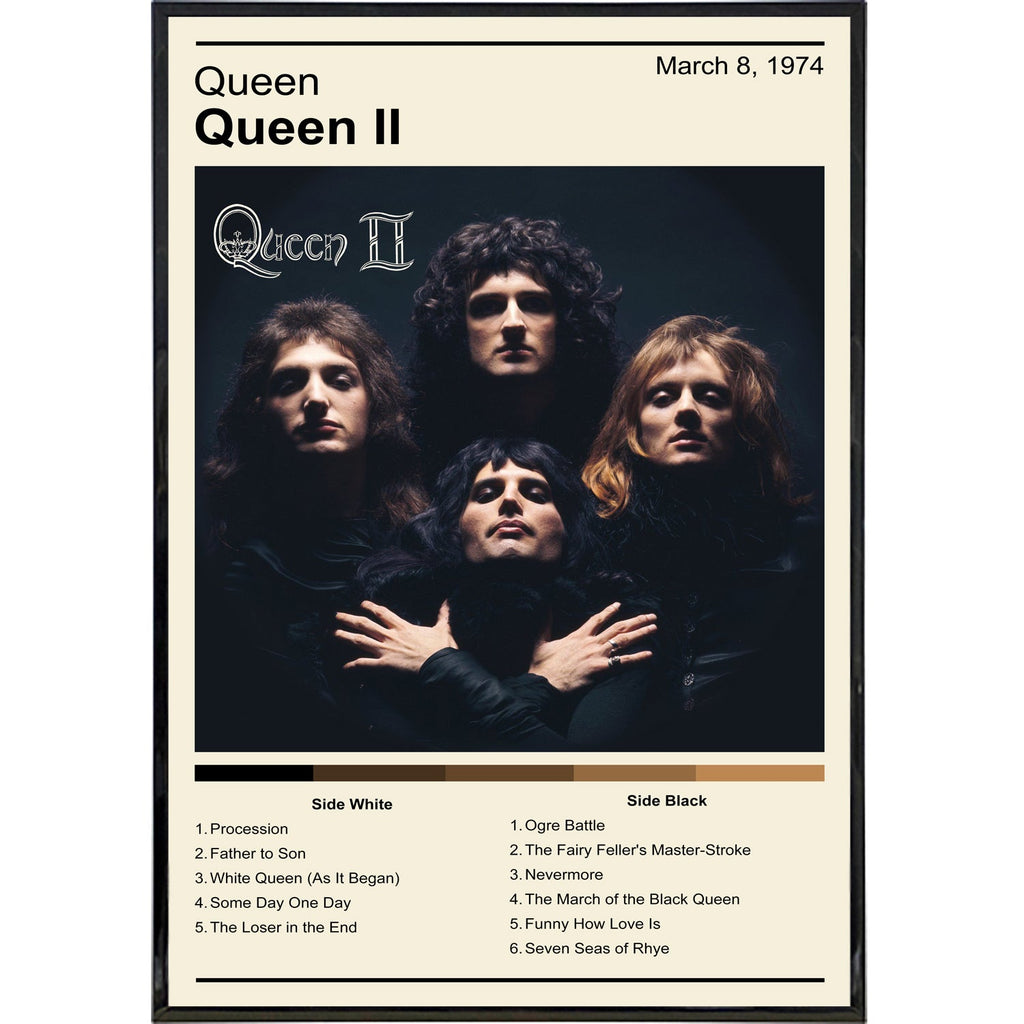 Queen (Queen II) Poster Vintage Tin Signs Pub Cafe Farm Room Metal
