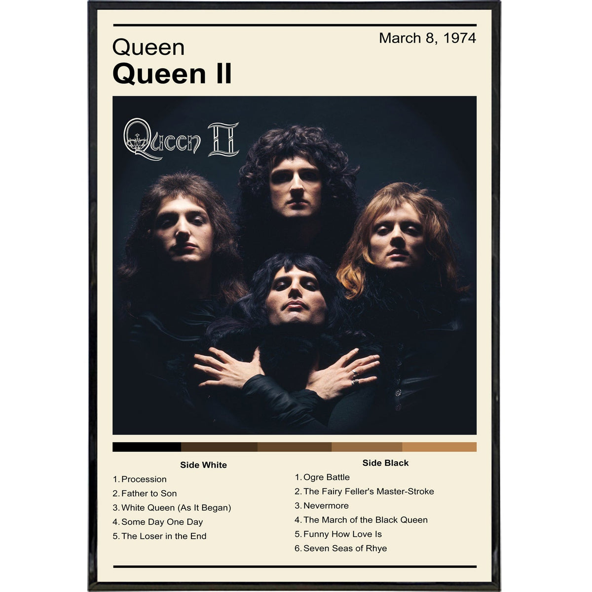 Queen II Album Print The Original Underground queen-ii-album-print-the-original-underground