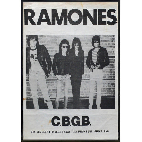 Ramones at CBGB 1975 Show Poster Print - The Original Underground / theoriginalunderground.com