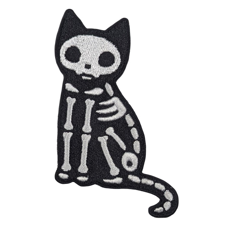Skeleton Cat Patch - Shady Front