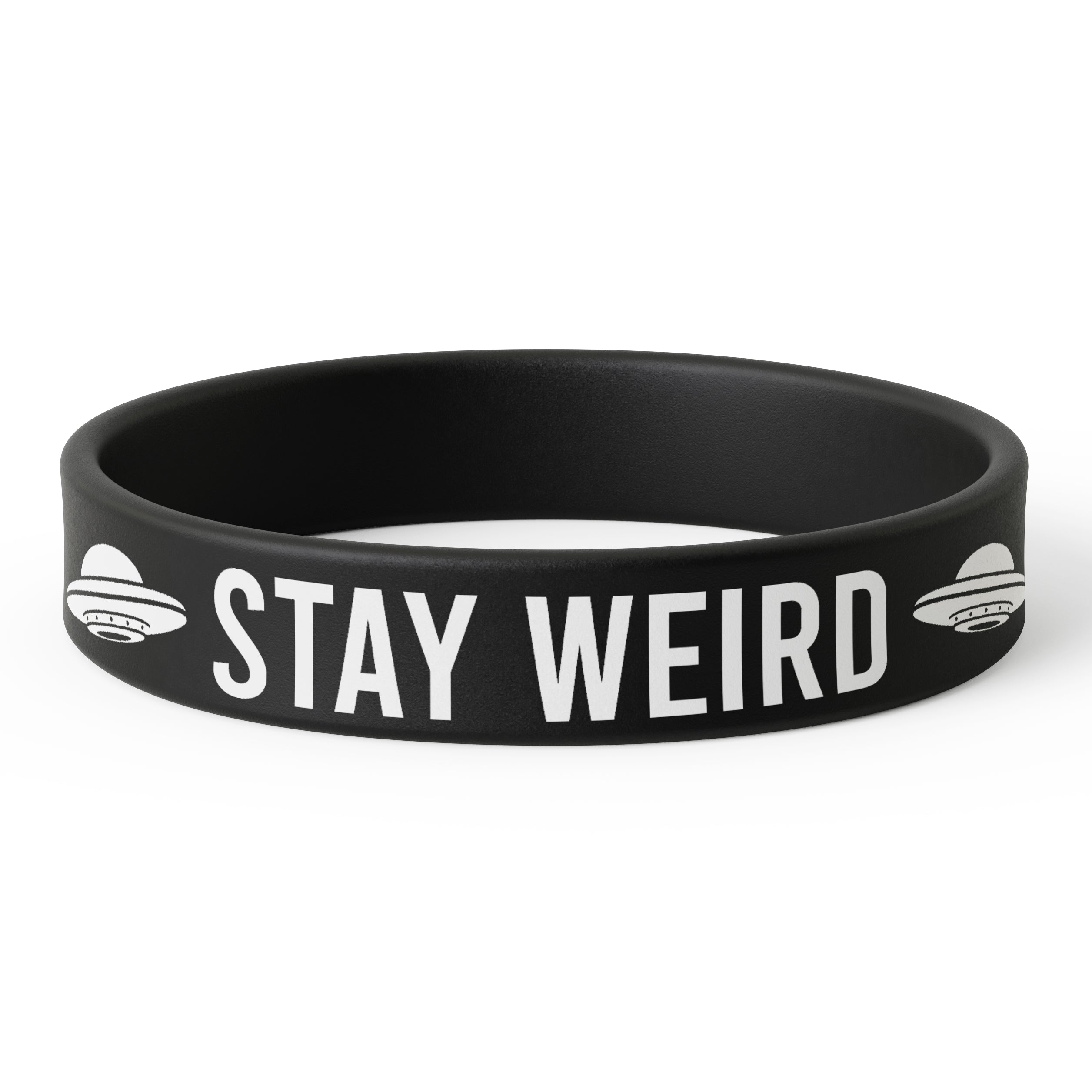 Stay Weird Silicone Wristband - Shady Front