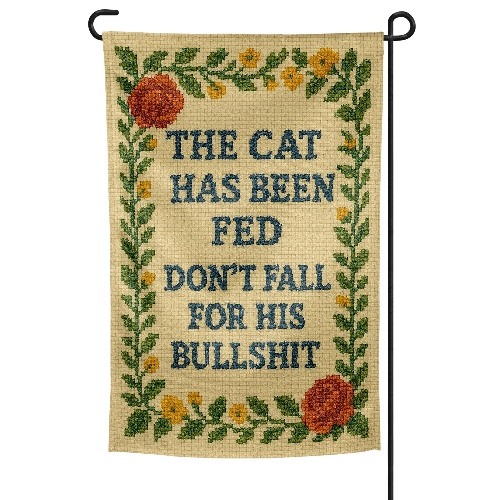 The Cat Has Been Fed Garden Flag - The Original Underground